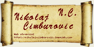 Nikolaj Čimburović vizit kartica